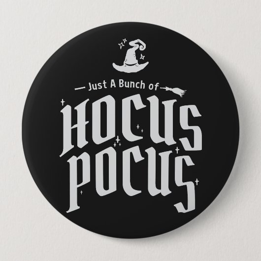 Hocus Pocus Hexe Funny Halloween Button (Vorderseite)
