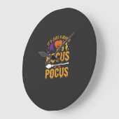 Hocus Pocus Hexe Halloween Vektor Design Große Wanduhr (Winkel)