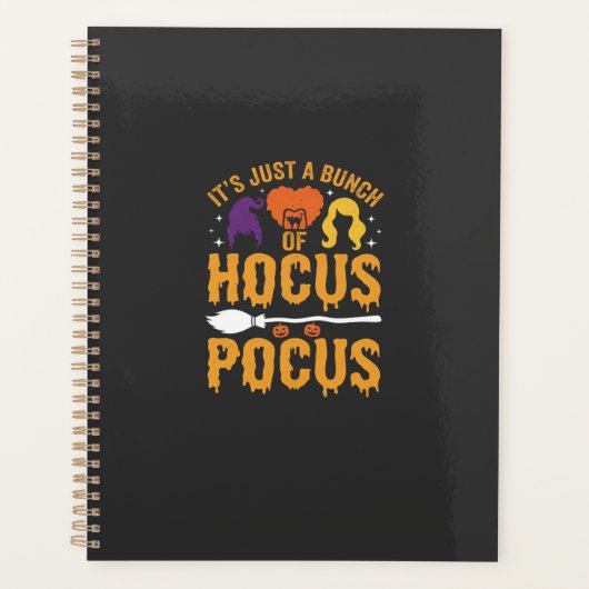 Hocus Pocus Hexe Halloween Vektor Design Planer (Vorderseite)