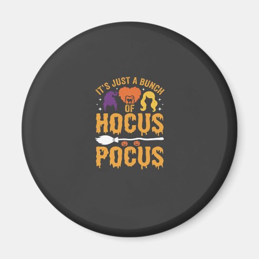Hocus Pocus Hexe Halloween Vektordesign Magnet (Vorne)