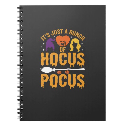 Hocus Pocus Hexe Halloween Vektordesign Notizblock (Vorderseite)