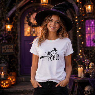 Hocus Pocus Hexenhut Besen Halloween T-Shirt