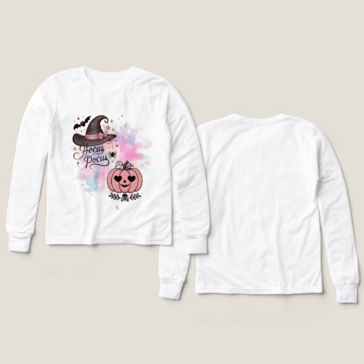 Hocus Pocus Hexenhut und Pink Pumpkin (Design Vorderseite & Rückseite)