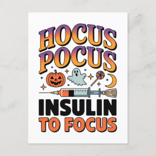 Hocus Pocus I benötigt Insulin zur Fokussierung Di Feiertagspostkarte