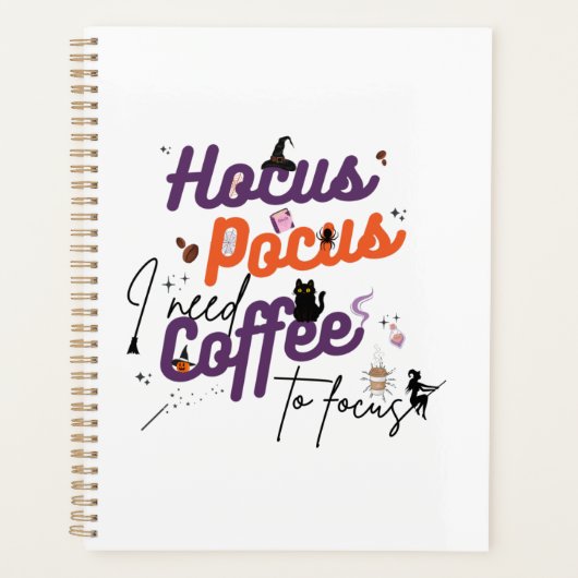 Hocus Pocus I brauche Kaffee zum Fokus Planer (Vorderseite)