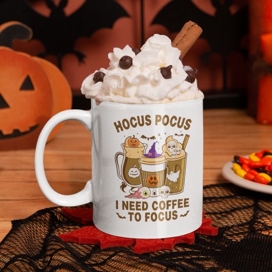 Hocus Pocus I need Coffee To Focus Halloween Kaffeetasse