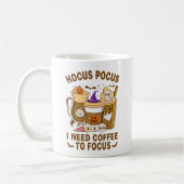 Hocus Pocus I need Coffee To Focus Halloween Kaffeetasse (Links)