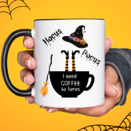 Hocus Pocus I Need Coffee to Focus Halloween Tasse