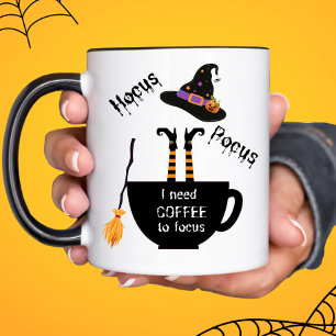 Hocus Pocus I Need Coffee to Focus Halloween Tasse