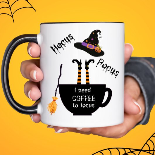 Hocus Pocus I Need Coffee to Focus Halloween Tasse