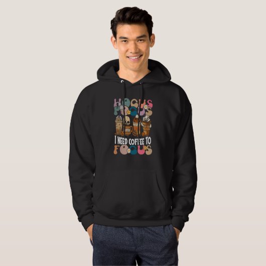 Hocus Pocus I need Coffee To Focus Halloween Teach Hoodie (Vorne ganz)