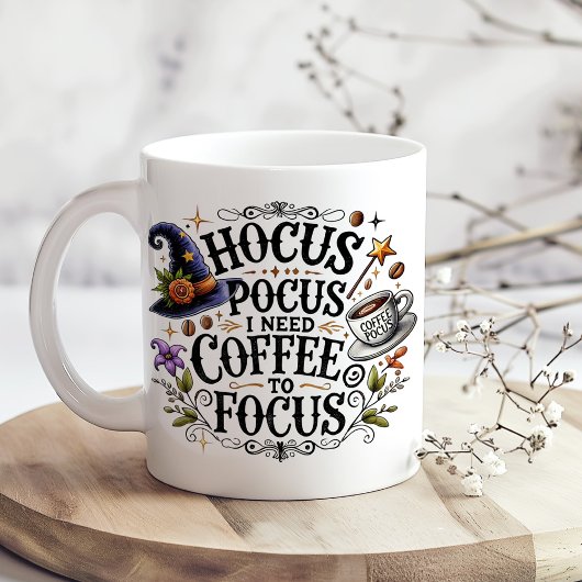 "Hocus Pocus I Need Coffee to Focus" Jumbo-Tasse