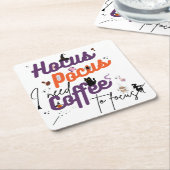 Hocus Pocus I Need Coffee to Focus Notebook Rechteckiger Pappuntersetzer (angewinkelt)