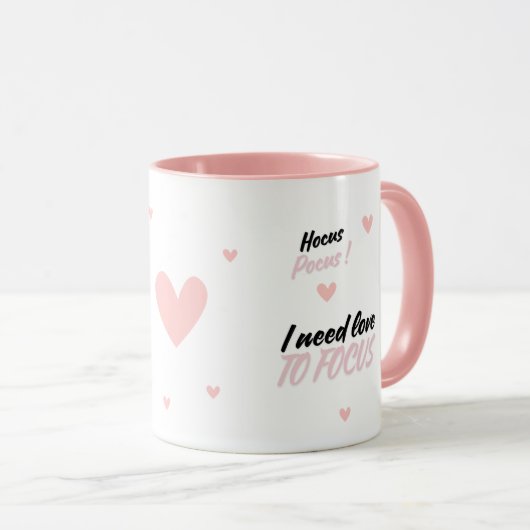 Hocus Pocus i need love to focus Tasse (VorderseiteRechts)
