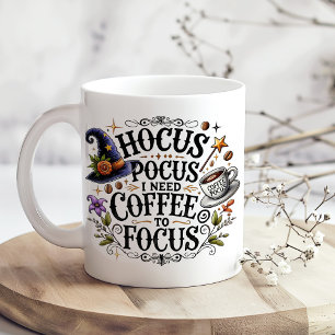 "Hocus Pocus Ich brauche Kaffee zum Fokussieren" Jumbo-Tasse