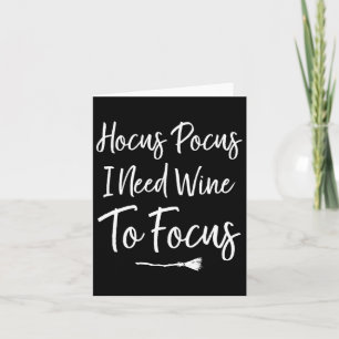 Hocus Pocus, ich brauche Wein, um lustiges Hallowe Karte