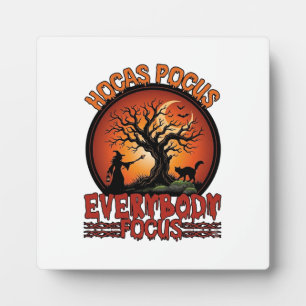 Hocus Pocus Jeder Konzentriert sich Spooky Baum He Fotoplatte