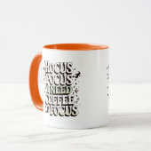 Hocus Pocus Kaffee Tasse - Ich brauche Kaffee zum  (Vorderseite Links)