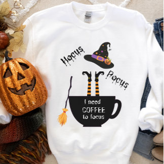 Hocus Pocus Kaffee zu Focus Halloween Sweatshirt