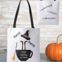 Hocus Pocus Kaffee zu fokussierter Halloween-Tasch