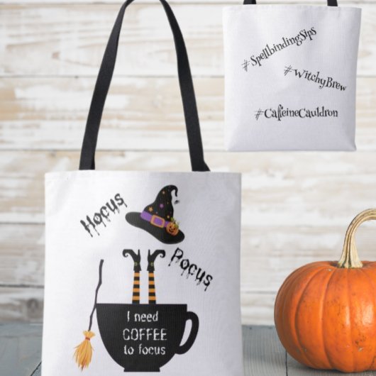 Hocus Pocus Kaffee zu fokussierter Halloween-Tasch Tasche