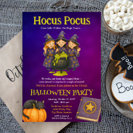 Hocus Pocus Kids Halloween-Party Einladung