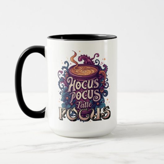 Hocus Pocus Latte Focus Benutzerdefinierter Hexenk Tasse (Links)