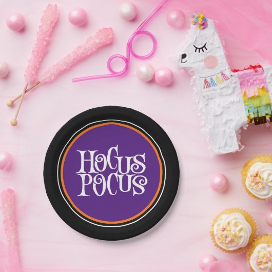 Hocus Pocus Lila Halloween-Papierplatte Pappteller (Party)