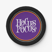 Hocus Pocus Lila Halloween-Papierplatte Pappteller (Vorderseite)