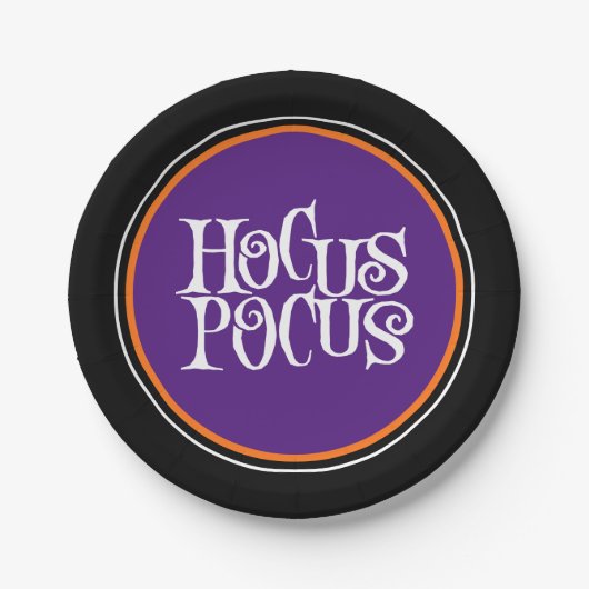 Hocus Pocus Lila Halloween-Papierplatte Pappteller (Vorderseite)