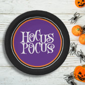 Hocus Pocus Lila Halloween-Papierplatte Pappteller