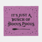 Hocus Pocus Lila Halloween Zitat Fleecedecke (Vorderseite (Horizontal))