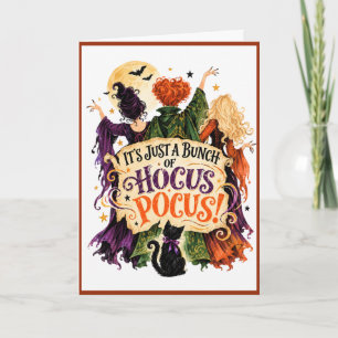 Hocus Pocus Lustige Halloween-Hexen-Grußkarte Karte