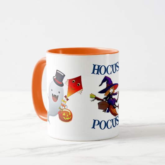 Hocus Pocus Magic Broom Witz Boo Halloween-Party Tasse (Vorderseite Links)