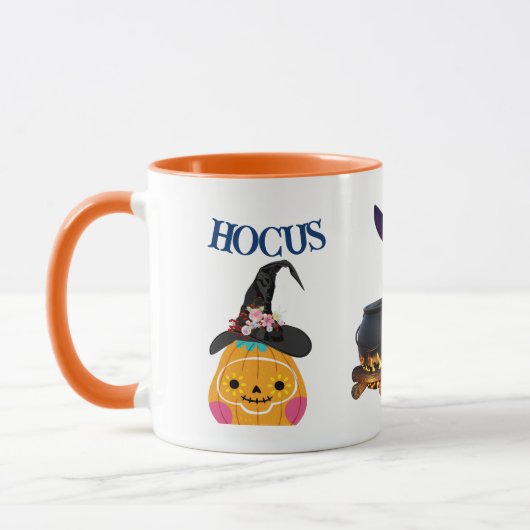 Hocus Pocus Magic Cauldron Hexenhut Fox Pumpkin Tasse (Links)