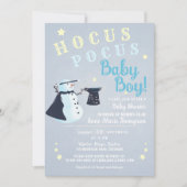 Hocus Pocus Magic Snowman Winter Boy Baby Dusche Einladung (Vorderseite)
