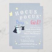 Hocus Pocus Magic Snowman Winter Gender Reveal Einladung (Vorne/Hinten)