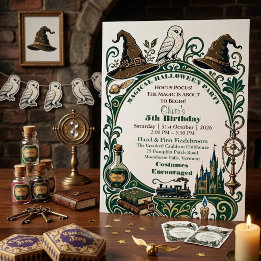 Hocus Pocus Magischer Halloween-Märchen-Geburtstag Einladung