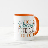 Hocus Pocus Modern Funny Coffee Halloween Tasse (VorderseiteRechts)