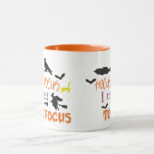 Hocus Pocus Modern Orange Halloween Tasse (Zentrum)