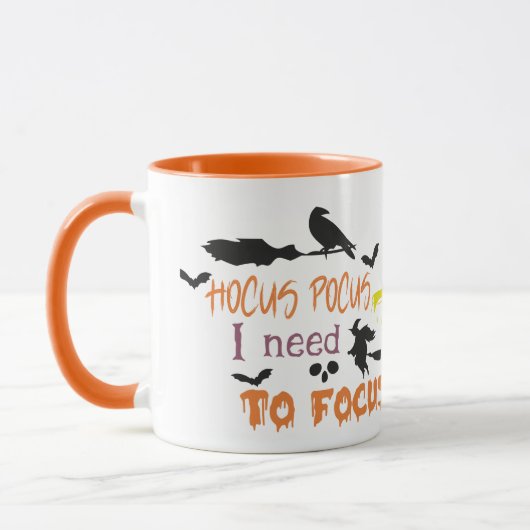 Hocus Pocus Modern Orange Halloween Tasse (Links)