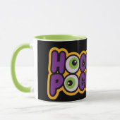 Hocus Pocus Moderne Orange- und Schwarz-Halloween- Tasse (Links)