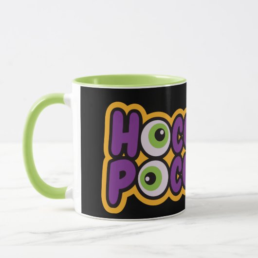 Hocus Pocus Moderne Orange- und Schwarz-Halloween- Tasse (Links)