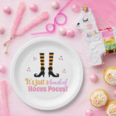 Hocus Pocus Modernes Halloween Orange Lila Zitat Pappteller (Party)