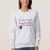 Hocus Pocus Modernes Lila und schwarzes Halloween Sweatshirt (Vorderseite)