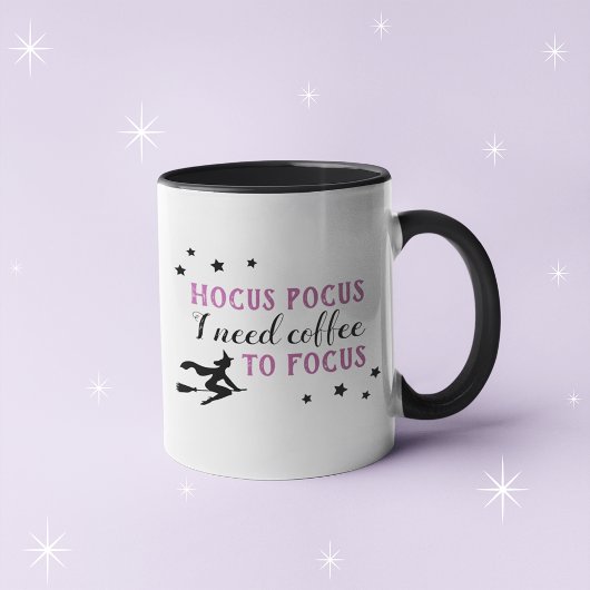 Hocus Pocus Modernes Lila und schwarzes Halloween Tasse