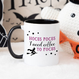 Hocus Pocus Modernes Lila und schwarzes Halloween Tasse