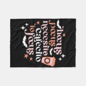 Hocus Pocus Necesito Cafecito zu Halloween C Fleecedecke (Vorderseite (Horizontal))