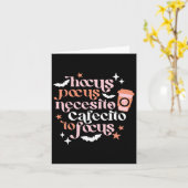 Hocus Pocus Necesito Cafecito zu Halloween C Karte (Gelbe Blume)