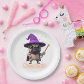 Hocus Pocus Niedliche Halloween Mops Papierplatte Pappteller (Party)